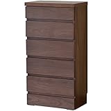 ライフスタイリングショップ チェスト 5段 幅46×奥行28cm 木製 薄型  引出付 ダークブラウン DL-614BR