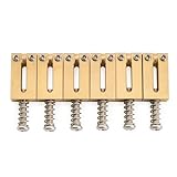 Musiclily Ultra 10.8mm ブラス製ブリッジサドル Stratストラト/Teleテレキャスターエレキギター用、オリジナルカラー（6個セット）