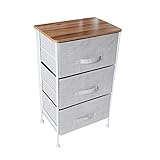 ３段チェスト 組立簡単 木目調天板 アジャスター付き 幅45ｘ奥行き30ｘ高さ77ｃｍ アイアン フレーム ホワイト 衣装ケース 引き出し 収納ボックス ケース クローゼット 押入れ 収納