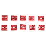 IPOTCH 10pcs　DIP スイッチ　1-8ポジション　ピッチスライド型　トグルスイッチ　2.54mm　レッド - 4ポジションウェイ