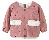 子供服 長袖 純綿 女の子 コート 厚手 ポケット付き 冬 キッズアウター 中綿 防寒 上着 男の子 通学 通園 アウター ピンク 110/100/90cm