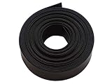 熱収縮チューブ 25mm 内径φ25mm (平置き幅41mm) 印字無しで綺麗☆ 収縮比率2:1 (25mm→12.5mm) シュリンクチューブ 絶縁チューブ 防水 高難燃性 収縮チューブ (20M, ブラック（黒）)