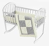Baby Doll Bedding Croco Minky Cradle Bedding Set, Beige/Grey by BabyDoll Bedding