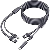 Starlink Mini用電源LAN一体型ケーブル(5メートル) スターリンクミニ2in1交換ケーブル 2 in 1 StarlinkミニCable 16.4FT/5M DC/USB-C Ethernetケーブル 1000Mbps 高出力10A RV 車載 船舶 屋外対応 Replacement Mini Power Accessories (18AWG) Cosmic3C