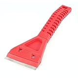 uxcell　スクレーパー　壁　滑り止め　金属刃　シール　除去　プラスチック　ハンドル　レッド