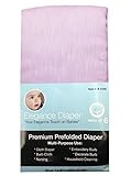 Elegance Diaper, Prefold Cloth Diaper Regular 4x6x4 100% Cotton (LILAC) by Elegance Diaper