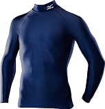 (ミズノ)MIZUNO メンズ バイオギアシャツ(ハイネック長袖) A60BS350 14 ネイビー M