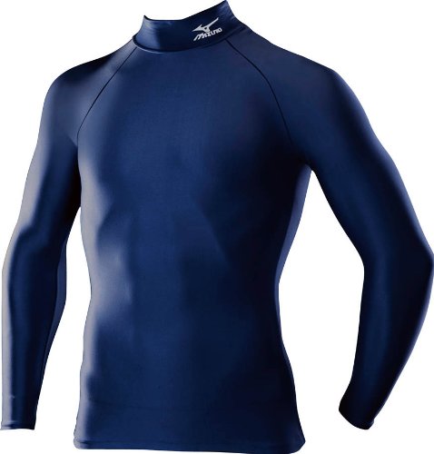 (ミズノ)MIZUNO メンズ バイオギアシャツ(ハイネック長袖) A60BS350 14 ネイビー M