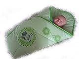 NEWBORN Baby Swaddle Wrap Blanket, duvet, Sleeping Bag, Snuggle wrap (Green Panda) by Blueberry Shop