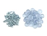 Tovot 25個ノンスリップゴム家具床椅子脚パッド25 mm x 10 mm with Screw