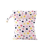Ochine　赤ちゃん専用防水おむつ収納バッグ　ジッパーデザイン　可愛いプリント　柔らかい 環境保護 おむつ収納バッグ