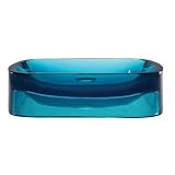 Decolav 2802-LAG Incandescence Rounded Rectangular Vessel Sink, Lagoon [並行輸入品]
