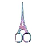 Mimgo store Stainless Steel Colourful Scissors, Vintage Eiffel Tower Design Cutter Embroidery Cross 
