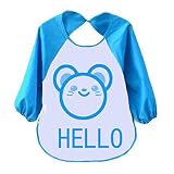 vibola " Hello " Baby長袖CartoonバンデージFeedingアートエプロン幼児用よだれかけスモック Size=Bust:68cm/26.8"= Length:43cm/16.9