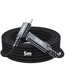 TOMSING USB Type C 延長ケーブル 5m【PD240W急速充電・20Gbps高速転送・4K@60Hz映像出力】USB3.2 Gen2 タイプc 延長コード Type-C オス-メス ナイロン編み スマートフォン/タブレット/ゲーム機/ノートパソコンの機種に対応 (ブラック(20Gbps+240w+8K),5m)