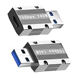 IYUANEPRO 10Gbps 高速USB C - USB 3.0アダプター 2パック, Type-C 変換アダプタ USB 3.1 Type C メス to USB 3.0 オス 急速充電と高速データ転送