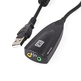 Caxico 7.1 サラウンド サウンド 12 チャンネル サウンド アダプター イコライザー USB 2.0 鋼材サウンド 5hv2 チャンネル外部サウンド カード Game(black)
