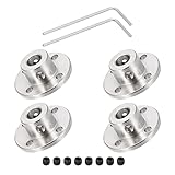 DMiotech 4個 8mm フランジ カップリング コネクタ リジッド ガイド シャフト サポート カプラー シャフト カップリング M4 六角レンチとネジ付き DIY RC モデル モーター用