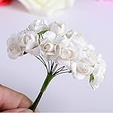 人工花フラワーガーランドクラウンシルクフラワーガーランド240 cmフェイクシルクバラアイビーつる緑の葉ホームウェディング装飾Hangingガーランド人工フラワーブーケby Generic ホワイト 