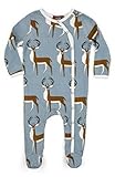 MilkBarn Baby Long Sleeve Footed Romper - Buck 3-6 months by Zebi Baby