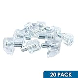 20パックRokハードウェア5 mmクリアシェルフサポートブラケットスチールピンキッチンキャビネットPeg Bookシェルフホルダー
