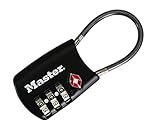 マスターロック(Master Lock) 南京錠 マスターロック TSAナンバー可変式ロック ケーブルタイプ ブラック 4688JADBLK