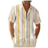 [vigerkar] ハワイアンシャツ 民族調 幾何柄 メンズ シャツ ワイシャツ 立つ襟 シャツ メンズ 半袖 長袖 夏 カジュアル ビジ