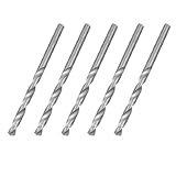 uxcell ツイストドリルビット　HSS製グレー　電気掘削作業用　穿孔プラスチック　アルミニウム金属用4.7mm