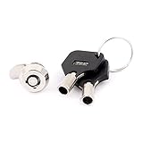 uxcell カムロック ステンレス鋼材質 チューブラーキー セキュリティ 管状 キャビネットドア