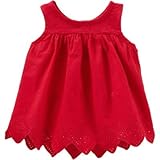 OSHKOSH(オシュコシュ) エンブロイダードベビードールタンク レッド トップス半袖Tシャツ 12ヶ月【並行輸入】