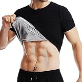 [GOKEI] サウナスーツ 半袖 メンズ 発汗ウェア サウナ効果 発汗 Tシャツ 洗濯可 ランニング スポーツウェア ダイエット tシャツ 春 夏 秋 冬 ウォーキング ランニングウェア シルバー（裏） 4XL