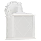 Sea Gull Lighting 88198BLE-15 Harbor Point - One Light Outdoor Wall Mount, White Finish with White H