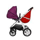 (mom's spring) マムズスプリング ウイングスベビーカー用サイドポケット バッグ ベビーカー バック フック ママバッグ ベビーカー収納バッグ 倒れ防止 対応 防水 (レッド(E))