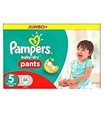パンパース赤ちゃんドライパンツサイズ5ジャンボボックス64 (Pampers) (x2) - Pampers Baby-Dry PANTS Size 5 Jumbo Box 64 (Pack of 2