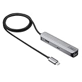 サンワサプライ USB Type-Cマルチ変換アダプタ 4in1（HDMI＋LAN付・ケーブル1m） USB-3TCHLP7S-1