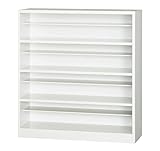 HSB-04T_スチール製 シューズボックス 靴箱 完成品【靴箱・下駄箱：4段】収納 オフィス 事務所 完成品 ホワイトグレー【日本製】サイズ：W1000×D330×H1090