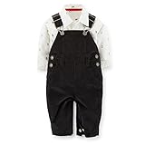 Carter's （カーターズ）ポプリン シャツ＆コーデュロイ オーバーオール：Poplin Shirt & Corduroy Overall Set 12M (72-78cm)　正規タグ保証