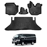ハイエース 200系 フロアマット車種専用 HIACE TRH KDH2系 1型 2型 3型 4型 5型 3D立体カーマット 防水マット TPE材質 保護マット 耐汚れ 耐摩擦 内装 カスタムパーツ インテリア アクセサリー 簡単取付 4Pセット (ハイエース 200系-フロアマット)