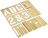 真鍮ステンシル文字&数字セット – 5 " 45pc Letter & numberset
