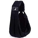 ベビースリング　抱っこひも　赤ちゃんを包み込むように　赤ちゃんも安心 パパとママの顔が見える　ゆりかごキャリー　安心してすぐに眠る　対象０～2歳 ブラック