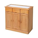 キッチンカウンター「キッチン収納カウンター3列(ZFC-0060)」【JKP】ライトブラウン(#9897086)サイズ：幅71.5×奥行35×高さ70cm キャスター 棚 引き出し