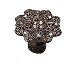 Carpe Diem Hardware 4510-12CAQ Monticello Octagon Knob Made with Swarovski Elements, Bronze [並行輸入品]