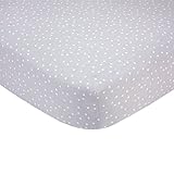 Carter's Sateen Crib Sheet, Grey Star Print, One Size by Carter's