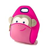 ダバワラ dabawalla 女の子用ピンクモンキーランチバッグ [並行輸入品]
