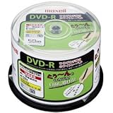 maxell 録画用1-16倍速DVD-R120分CPRM対応50枚スピンドルケース 手描き用レーベルホワイト DRD120WHC50SP.AY