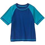 ベビー乳児op半袖ラッシュガードシャツTop UPF 50 + カラー: ブルー