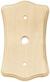 Franklin真鍮64635木製Scalloped単一同軸壁スイッチプレート/プレート/カバー、未完成