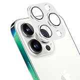 Apapeya For iPhone 13 Pro/iPhone 13 Pro Max用 カメラフィルム アルミ合金製＋強化ガラス レンズ全面保護 カメラカバー 0.25mm超薄 Apapeya 一体型レンズ保護フィルム レンズ保護ケース レンズ保護 フィルム 防爆裂 ・耐衝撃・スクラッチ防止・露出オーバー防止・高透過率・ケースに干涉なし（1枚）シルバー