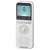 オーム電機AudioComm デジタルICレコーダー 4GB MP3録音 WAV録音 MP3再生 WAV再生 会話録音 自動開始 ノイズ軽減 ホワイト ICR-U134N 03-1908 OHM