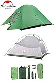 Naturehike 2019年版 テント 2人用 コンパクト 自立式 超軽量 4シーズン 防風 防水 CloudUp2アップグレード版 PU3000/4000（専用グランドシート/収納袋付）(グリーン（210Tアップグレード版）)